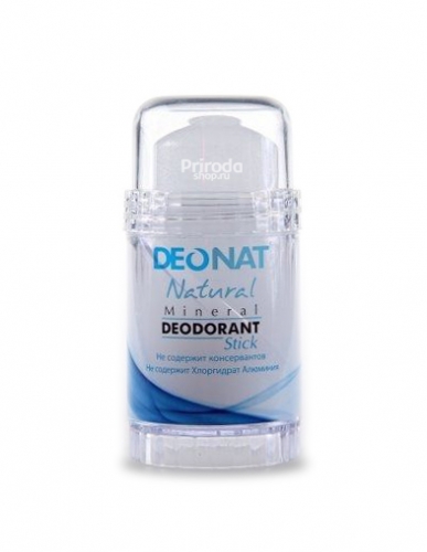 Минеральный дезодорант стик ДеоНат, без добавок, 80 г