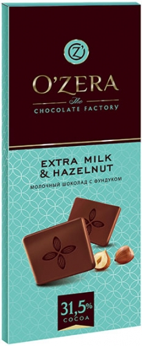 ОС805 Карт. Шоколад O`Zera Extra milk & Hazelnut