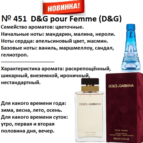 Pour Femme (Dolce Gabbana) 100мл версия аромата