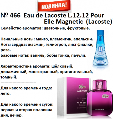 Eau de Lacoste L.12.12 Pour Elle Magnetic (Lacoste) 100мл версия аромата