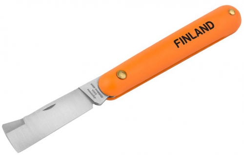 Нож FINLAND прививочный с прямым лезвием НЕРЖ / 1453 ЦИ