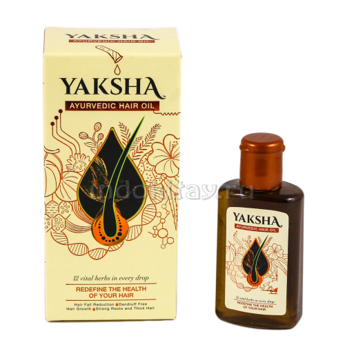 масло для волос (контроль выпадения волос) 100% натуральный состав (экстракты 12 трав) Якша  (Yaksha) 50мл