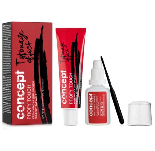 Крем-краска для бровей с эффектом Татуажа(Brows color cream Tatouage effect) Черный Эффект татуажа, 30+20 мл