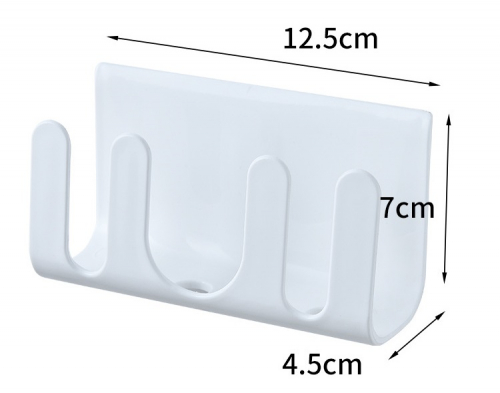 Настенный держатель для губки с 4 крючками пластиковый, со сливными отверстиями, самоклеящийся