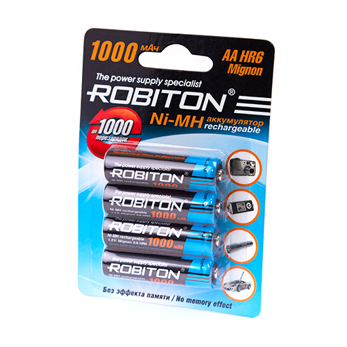 Аккумулятор AA Robiton 1000 mAh BL4 (4/100)