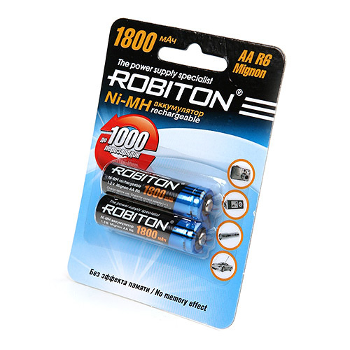 Аккумулятор AA Robiton 1800 mAh BL2 (2/50)