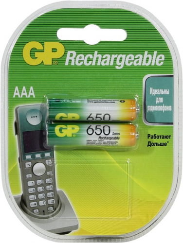 Аккумулятор AAA GP 650 mAh BL2 (2/20)