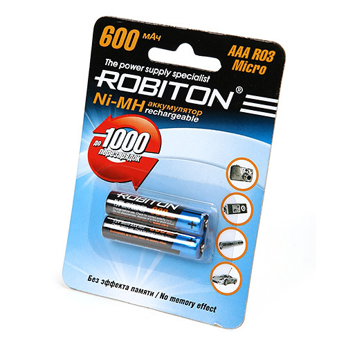 Аккумулятор AAA Robiton 600mAh BL2 (2/50)