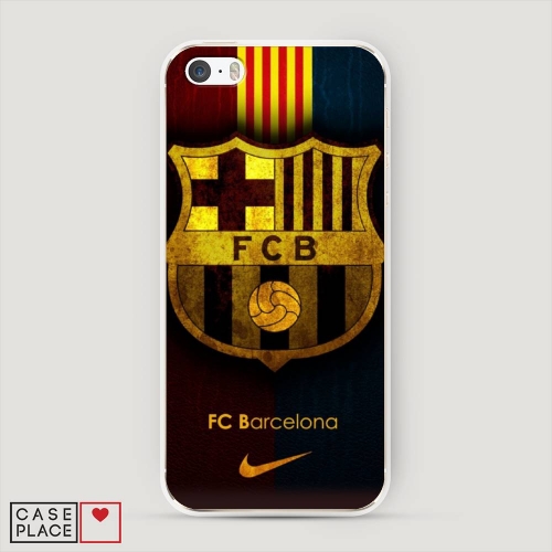 Cиликоновый чехол ФК Барселона на iPhone 5/5S/SE