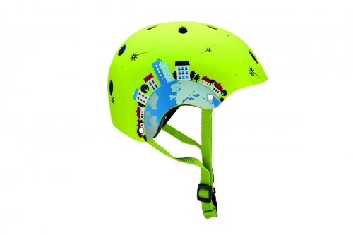 GLOBBER Шлем PRINTED JUNIOR XXS/XS (48-51см) Зеленый (504-005)