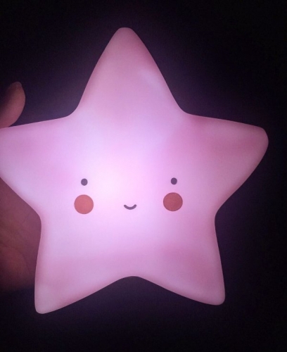 Детский ночник с подсветкой звездочка розовый