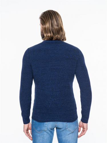 Пуловер мужской вязанный длинный рукав большого размера