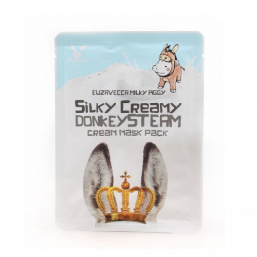 Тканевая маска на основе молока ослицы Elizavecca Milky Piggy Silky Creamy Donkey Steam Cream Mask Pack -  25 г x 10 шт.