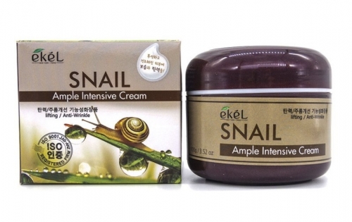 Крем для лица с экстрактом муцина улитки Ekel Ample Intensive Cream Snail -  100г