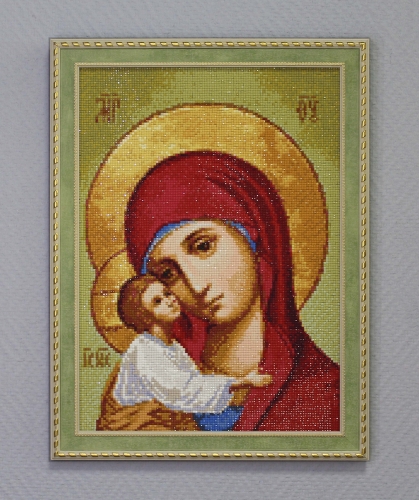 Алмазная мозайка:  Икона Владимирская Богородица 27х38 Ag 084