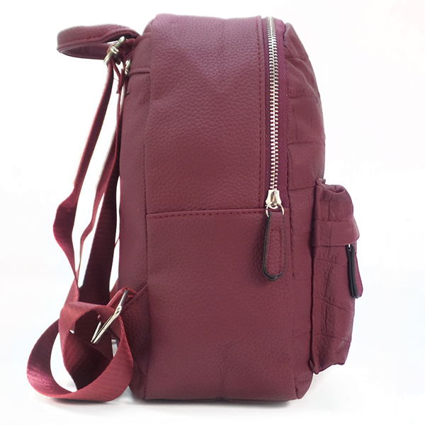 Рюкзак из искусственной кожи с тиснением Borgo Antico. 648 purple red