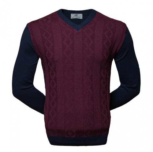 Пуловер с узором ромб 6XL-7XL ( 1655 )