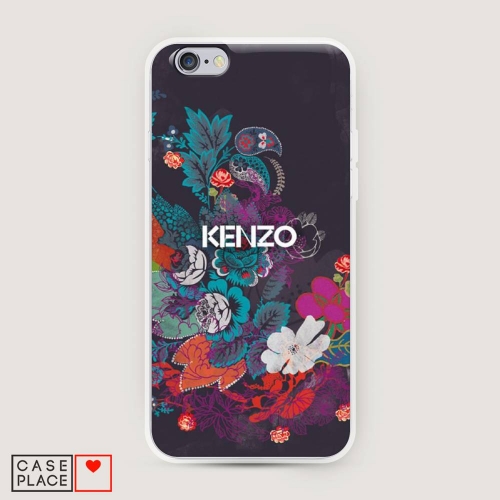 Cиликоновый чехол Кензо в цветах на iPhone 6S