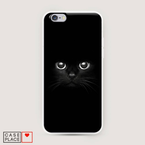 Cиликоновый чехол Взгляд черной кошки на iPhone 6S