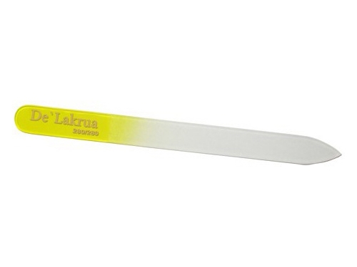 De Lakrua. № 612 Пилка стеклянная 280-280 жёлтая 14 см.*2 мм.