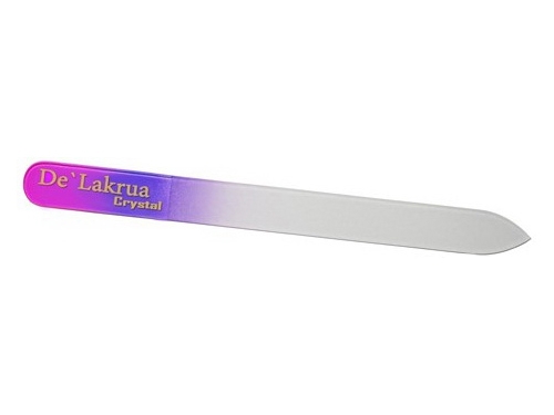 De Lakrua. № 614 Пилка хрустальная розово-фиолетовая 14 см.*2 мм.