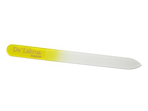 De Lakrua. № 623 Пилка стеклянная 280-280 жёлтая 14 см.*3 мм.