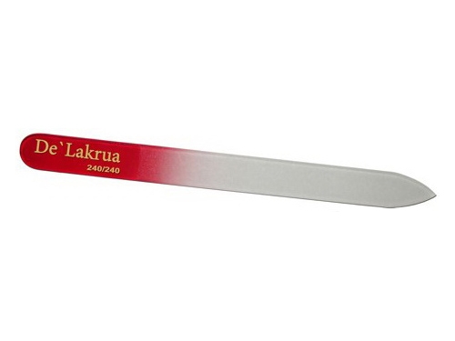 De Lakrua. № 611 Пилка стеклянная 240-240 красная 14 см.*2 мм.