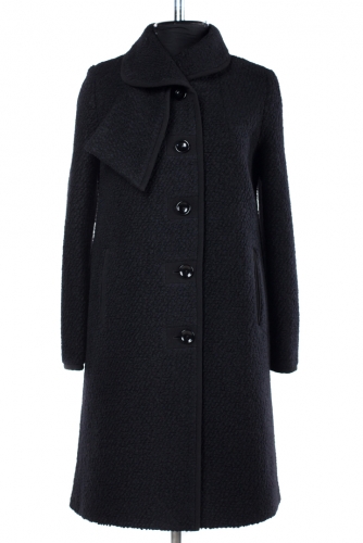 01-6619 Пальто женское демисезонное Букле Черный