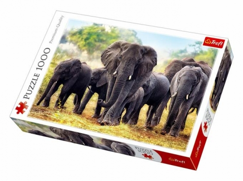Пазлы 1000 дет. Африканские слоны