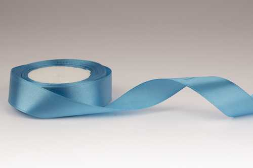Однотонная атласная лента (ярко-голубой), 25мм * 25 ярдов (+-1м)
                        							В наличии