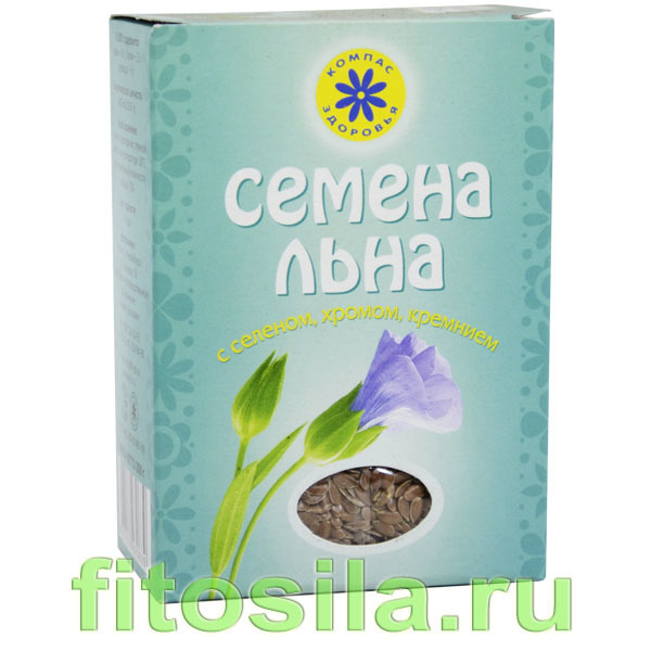 Льна семена с селеном, хромом, кремнием, 200 г, марка