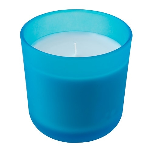 СОММАР 2019, Ароматическая свеча в стакане, синий Черника, синий