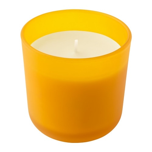 СОММАР 2019, Ароматическая свеча в стакане, желтый Лимон, желтый