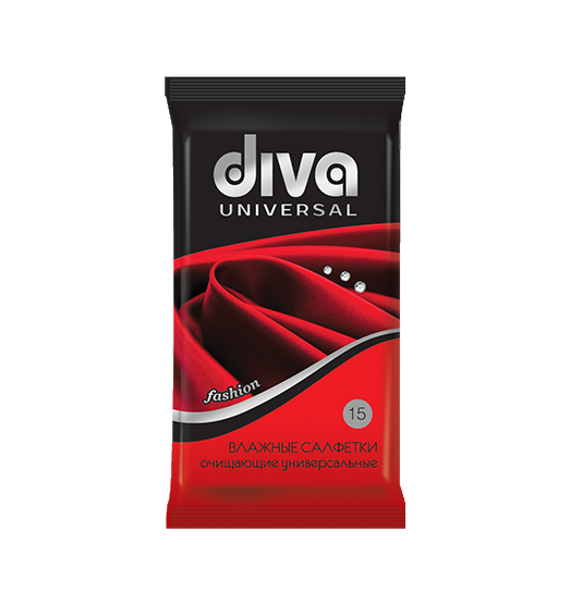 DIVA mini universal №15 влажные салфетки очищающие универсальные mix