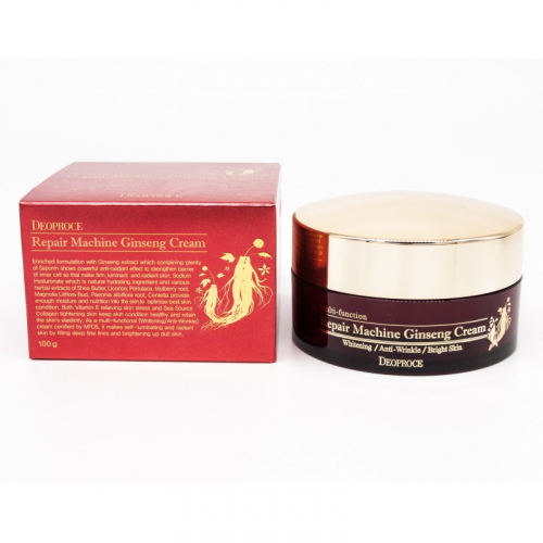 Deoproce Repair Machine Ginseng Cream 100g - Антивозрастной крем с женьшенем 100г