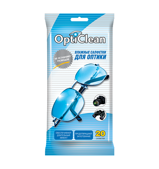 Opti Clean №20 влажные салфетки для оптики