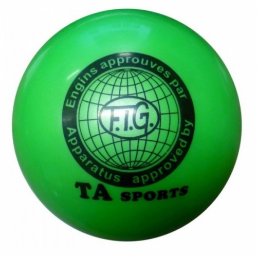 Е089ВЗел Мяч зеленый, 15см, для художественной гимнастики, силикон, профессиональный
