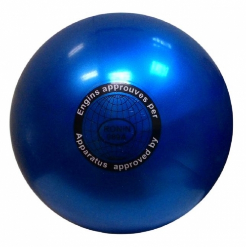 Мяч для художественной гимнастики,d 22 см, 100% силикон, синий, используется для тренировок и соревнований, соответствует требованиям федерации по художественной гимнастике, класса Мастер.