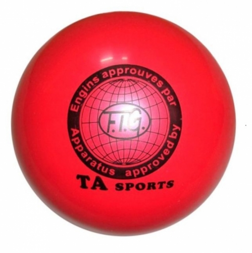 Е089ВКрас Мяч красный, 15см, для художественной гимнастики, силикон, профессиональный
