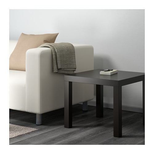 LACK ЛАКК, Придиванный столик, черно-коричневый, 55x55 см