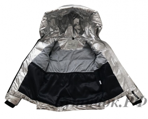  М.1050 Куртка Moncler серебро ( металик ) 