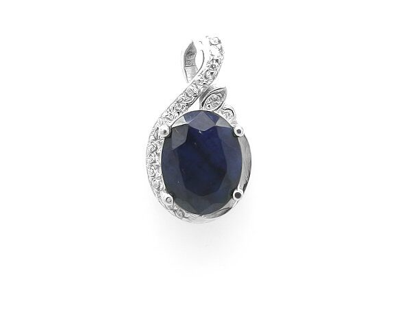 Подвеска из серебра сапфир корунд, SL-RIC42