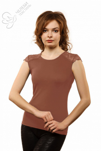  Женская футболка какао WBV-108 