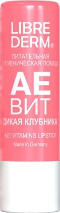 LIBREDERM АЕВИТ Гигиеническая помада питательная Дикая клубника, 4 г