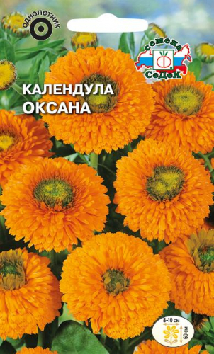 Календула Оксана 0,3г  (оранжевая с зеленым центром)