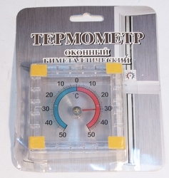 Термометр оконный ТББ Биметаллический в БЛИСТЕРЕ квадрат   оптом