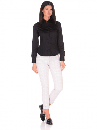 Черная приталенная женская рубашка Venturo 3002-06