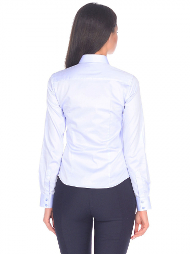 Голубая приталенная женская рубашка Venturo 3002-05