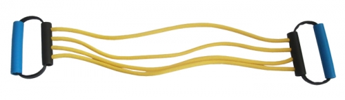 Эспандер подростковый плечевой, резина в тканевой оплётке, 4 жгута длиной 60 см.( 4*60 см), пластмассовые ручки. Производство: Россия.