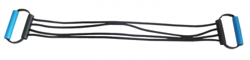 Эспандер плечевой взрослый, в тканевой оплётке, 4 жгута длиной 75см. (4*75 см), пластмассовые ручки.Производство Роcсия.